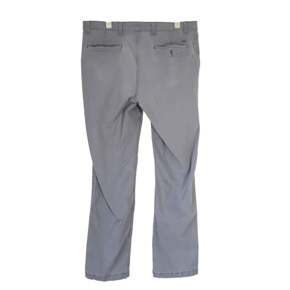 Dockers Mens Gray Straight Fit Chinos Pants 34 x 34 Flat Front Staple Minimalist